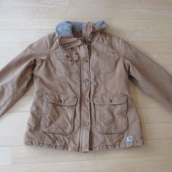 New Carhartt Canvas Barn Jacket Womens Large - Picture 2 of 14